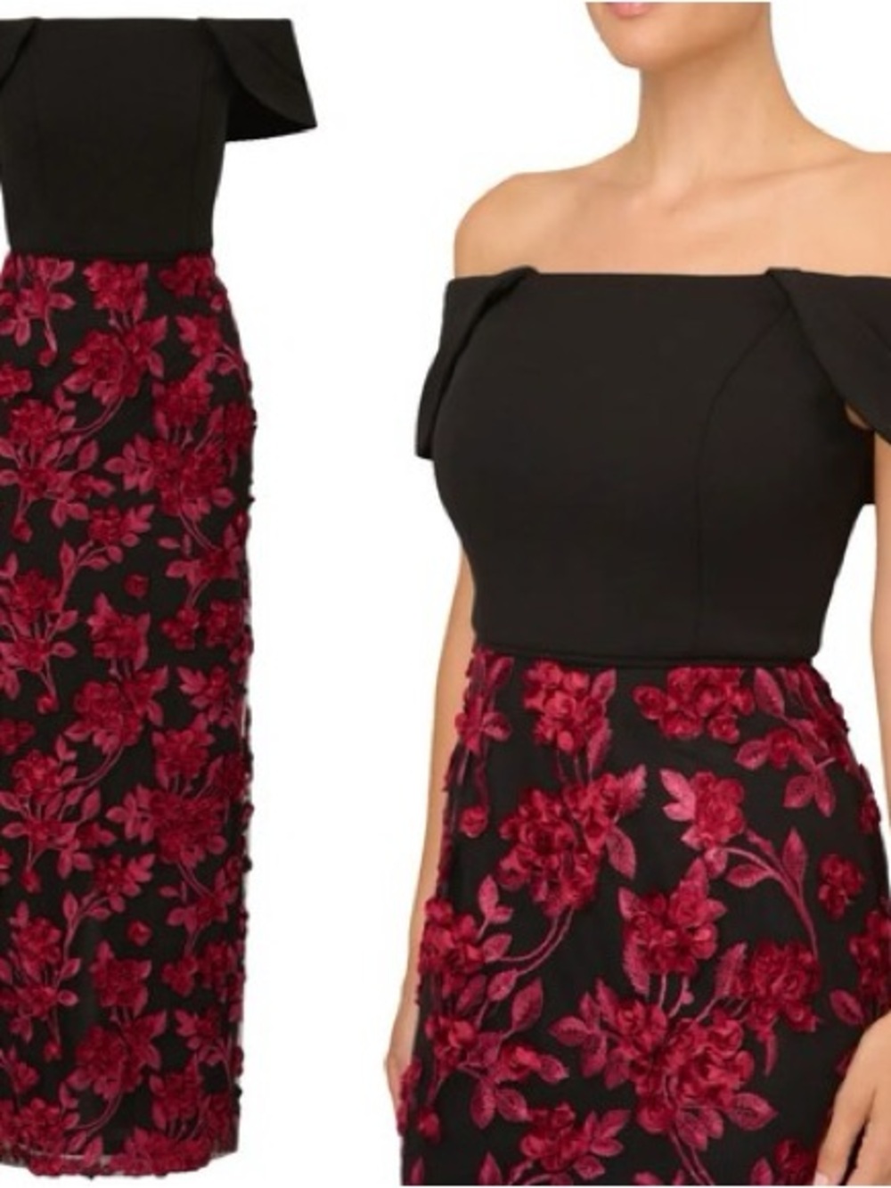 Adrianna Papell Black Evening Dress